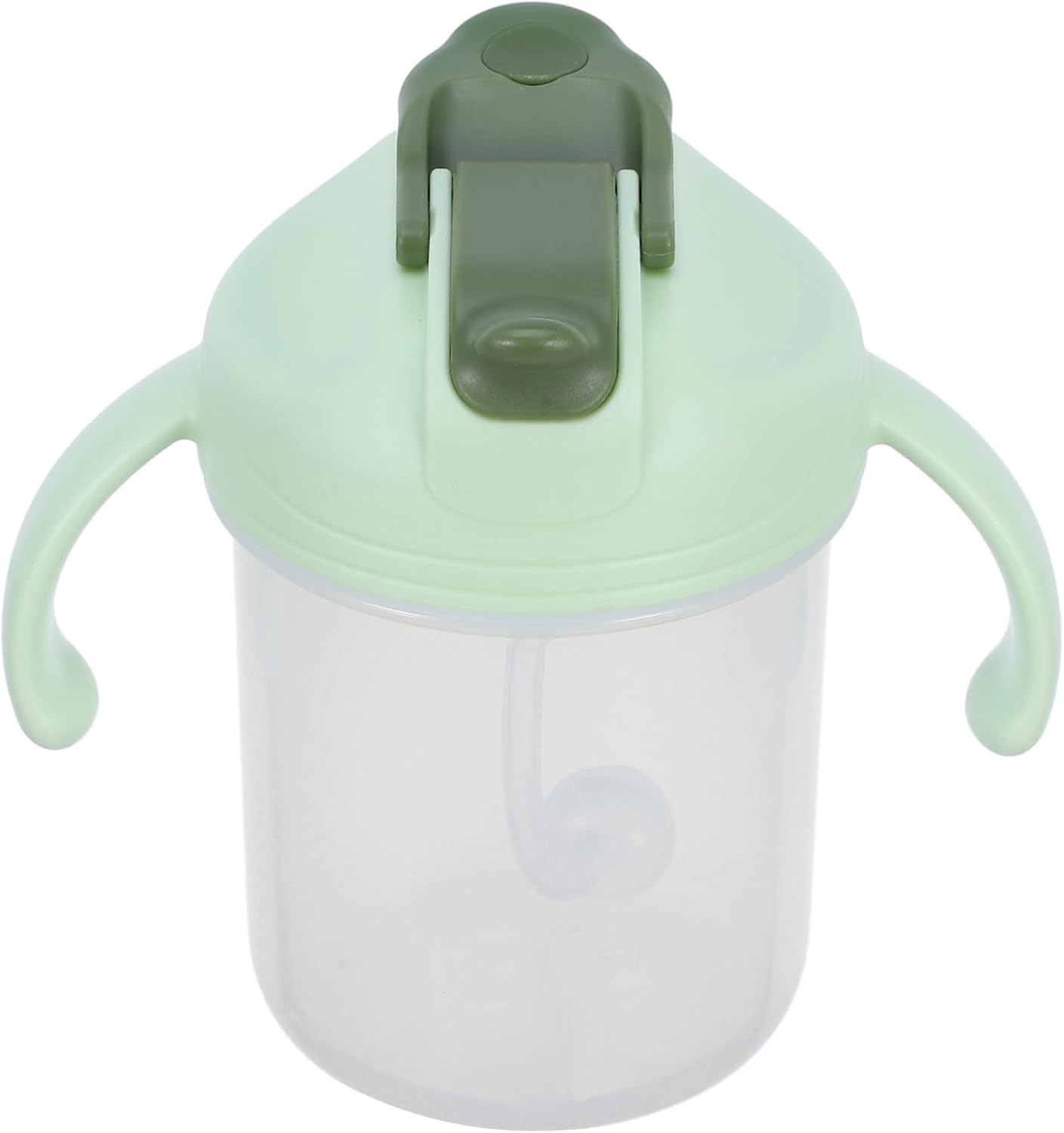 Adult Anti-choking Drinking Straw Cup with Measurement Markings Non-spill Handled Sippy Cup for Elderly Bedridden Patients and Pregnant Women Care