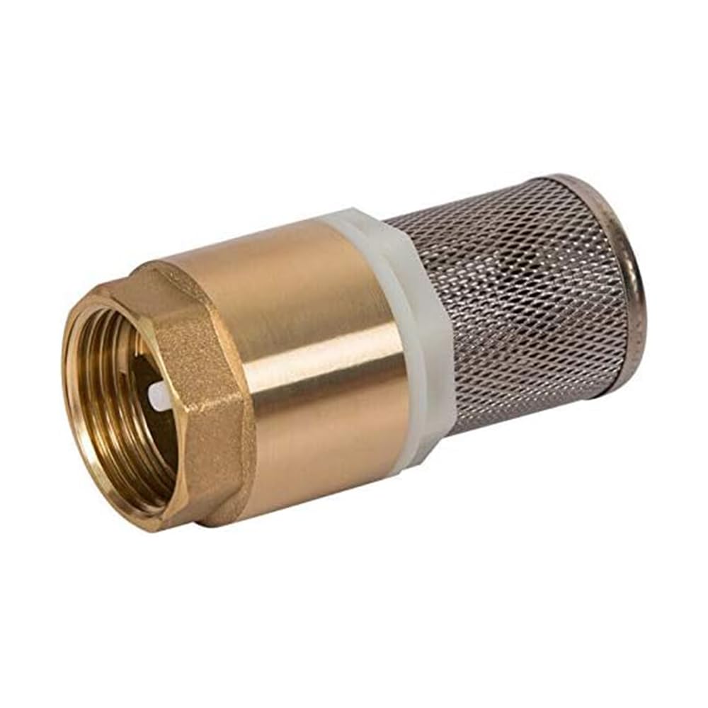SUPERTOOL Brass Check Valve 1 Inch Spring Check Valve Non Return Pump Inlet Filter Foot Valve (Pack of 1)