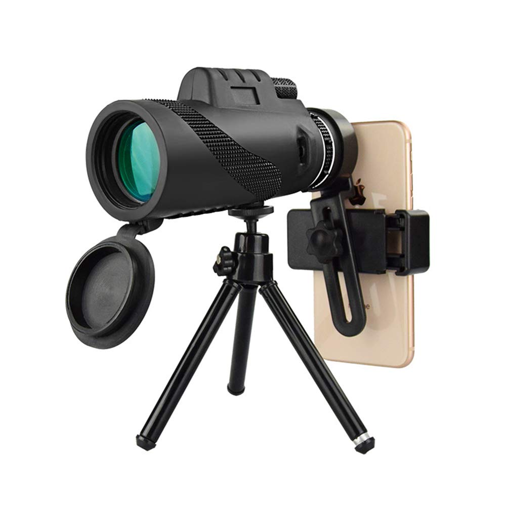 QYSY Monocular Telescope, 12X50 High Definition BAK4 Prism & FMC HD Monocular with Smartphone Holder & Tripod,IPX7 Waterproof for Wildlife Hunting Camping Travelling Wildlife