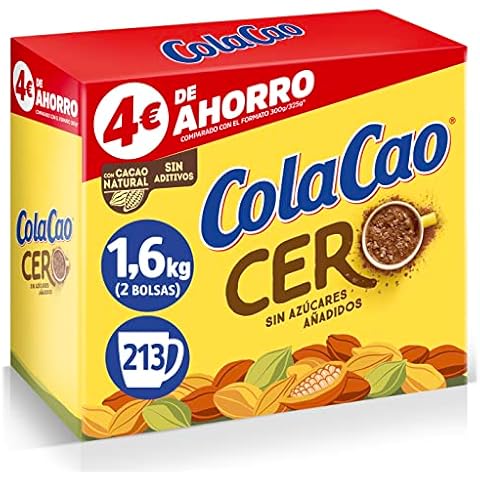 ColaCao Cacao Soluble sin azúcares añadidos 1.6kg Cover