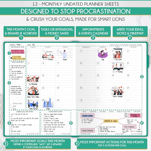 Image of Undated Daily Weekly & Monthly Planner with Budget Section