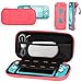 Produktbild CoBak Tragetasche für Nintendo Switch Lite  mit 1 Displayschutzfolie und 1 Grip Case, Ultra Slim Premium EVA Travel Pouch Schutzhülle, 8 Spielkartuschen, Pink