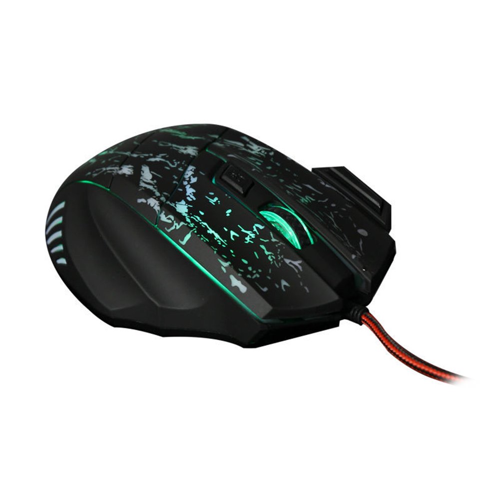 AWAkingdemi New 5500DPI 7 Buttons 7 Colors LED Optical USB Wired Mouse Gamer Mice for Laptop Computer