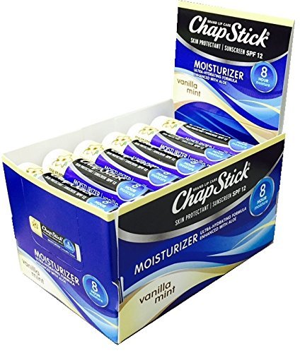 ChapStick Moisturizer Vanilla Mint, 24-Stick Refill Pack