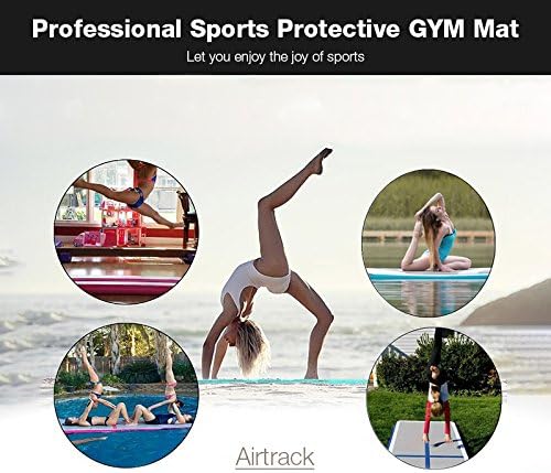 Miniatura 7 de 86 York Tapete inflable de 8 pulgadas de grosor, 27 pies, 30 pies, 40 pies, 50 pies, tapete de aire para gimnasia con bomba eléctrica para edición