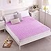 HPPSLT Protège Matelas Alèse de lit - Anti-Acarien, Anti Bactérien, Anti-Moisissures, Drap de lit brossé antidérapant-Violet_150 * 200cm