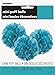 Price comparison product image Unique Party Caribbean Teal 9 Inch Hanging Paper Puff Decorations (3 Pack)