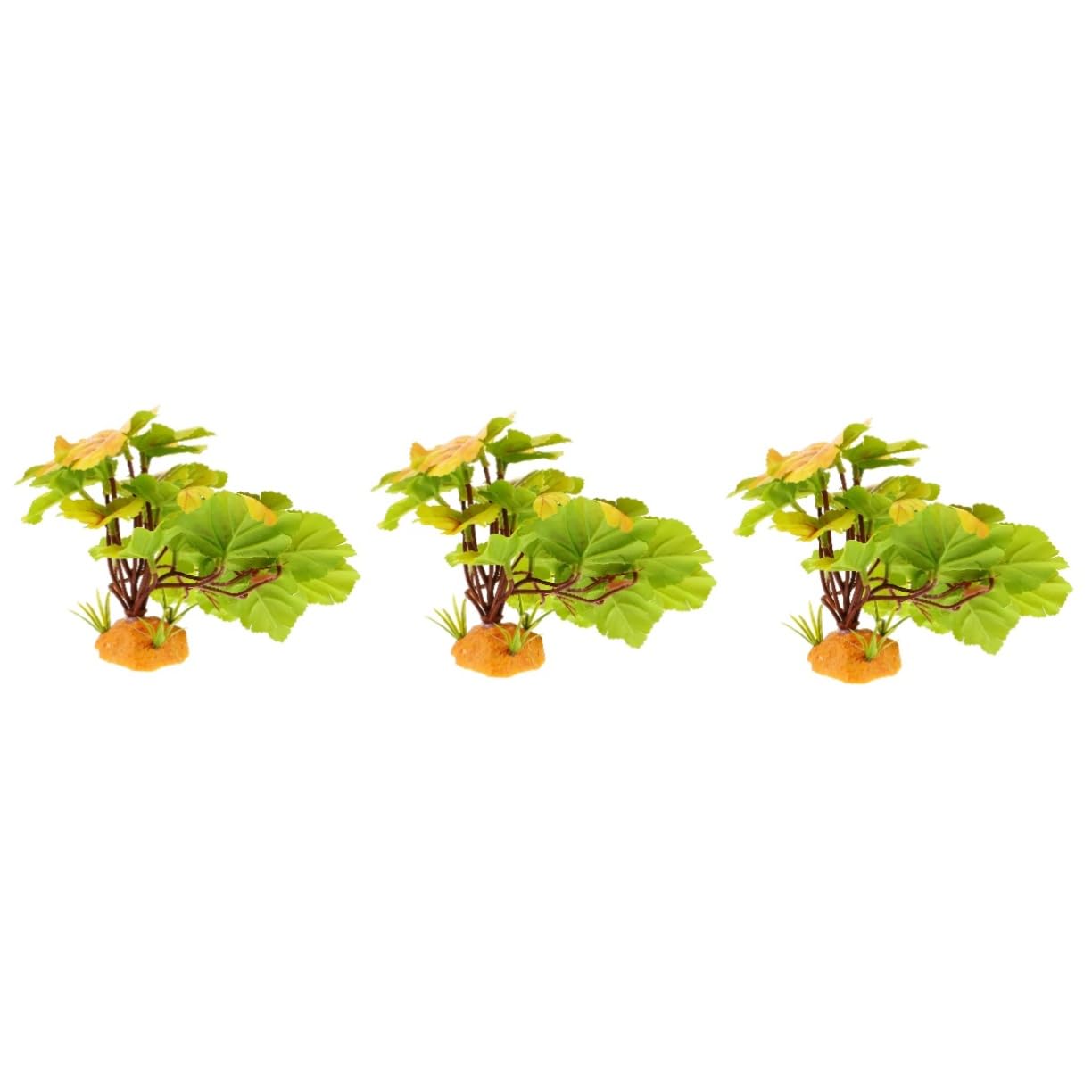 Mikikit 3pcs Reptile Tank Background Landscape Plant Reptile Terrarium Plant Aquarium Landscaping Ornament Ornament