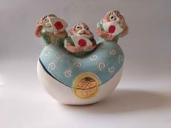 「 干支置物 申 申年 」 猿 さる 陶芸作家 前田晶子 作です。 Amazon.co.jp: 「 干支置物 申 申年 」 猿 さる 陶芸作家 前田