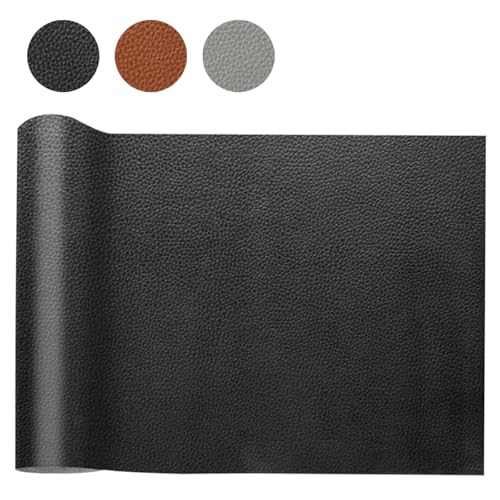 HDKAJL Simili Cuir au Metre 200 x 140cm, Impermeabilisant Simili Cuir à Grain Imitation Tissu au metre Déchirures Reparation Tissu Patch pour DIY Canapé...
