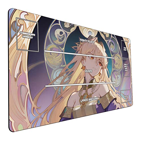 Mtg Compatible Tcg Playmat With Zone Layout, Ai Painted 14" X 24" Collectible Card Game Playmat With White Lines - Perfect For Magica Card And Board Games 292 #TOP3
