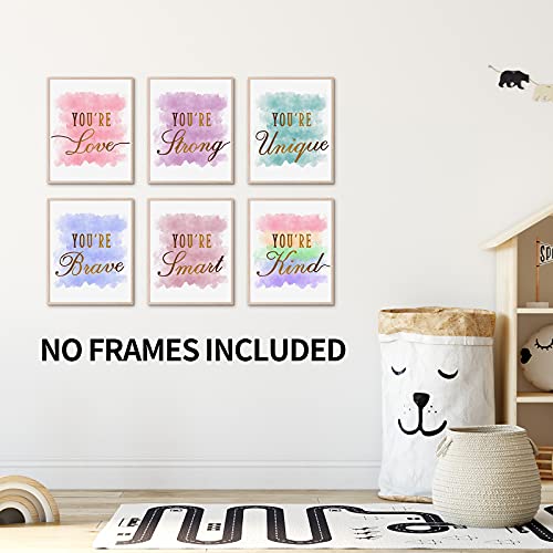 HOMANGA Girls Room Decor Posters, Kids Rooms Wall Art, Girls Room Wall Decor, Posters for Teen Girl, Girl's Wall Decor Prints for Bedroom, Nursery Rooms, Playroom (Set of 6, 8X10 Inch, Unframed) by HOMANGA - Image 3