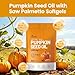 VivoNu Pumpkin Seed Oil with Saw Palmetto Capsules | Cold Pressed, Pure Virgin Oil, Essential Fatty Acids & Phytosterols | 300 SoftgelsSupports Hair, Urinary, Bladder & Prostate Health | Non-GMO