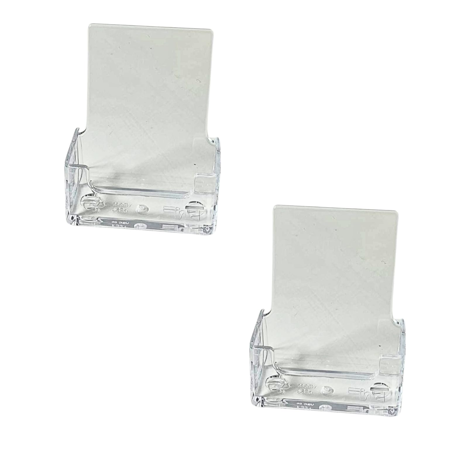 1 Tier Portrait Business Card Holder Business Card Stands Acrylic Card Display Desk Stand Holder for Businessman, Home & Office Use (Pack of 2)