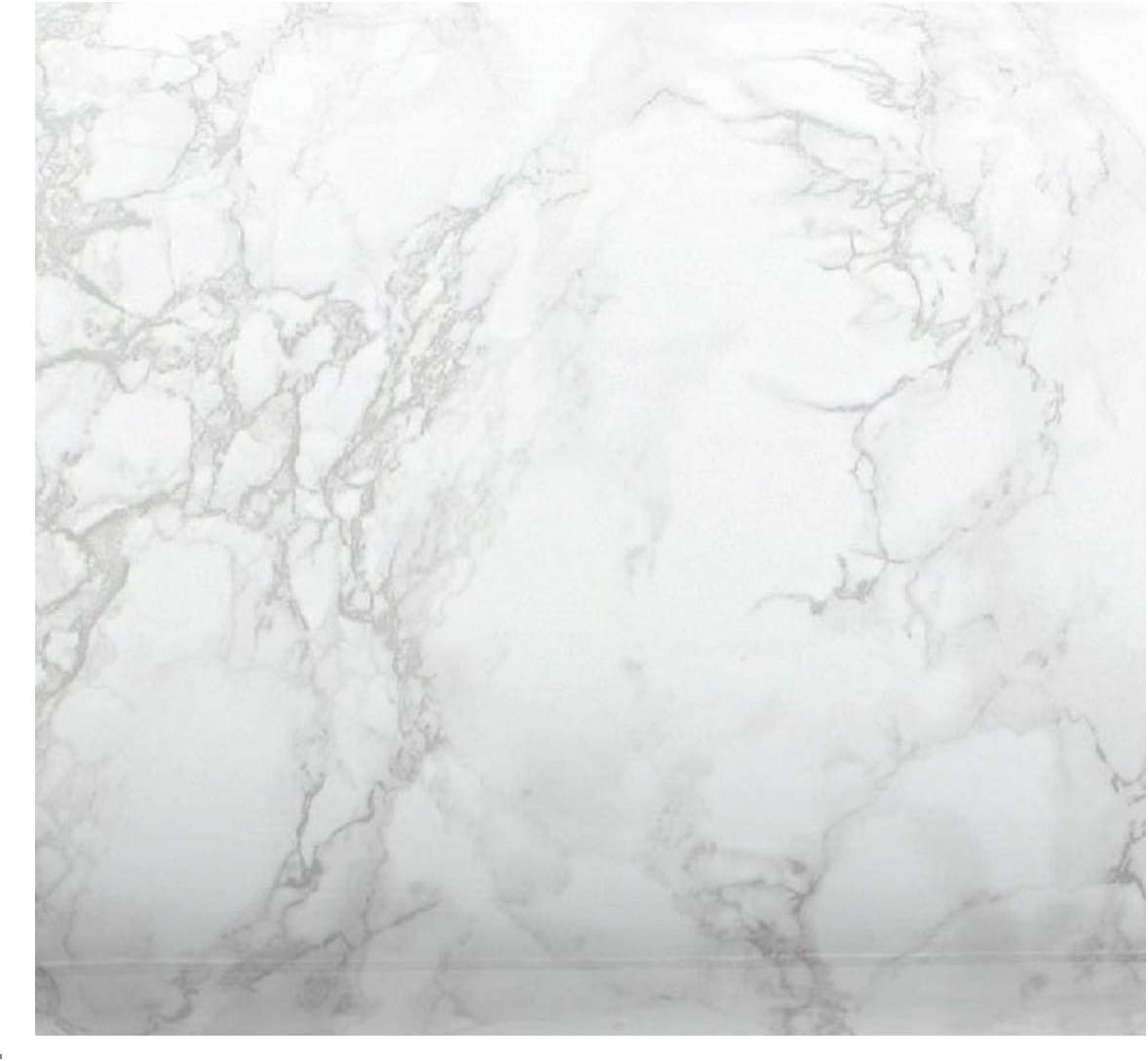 EZ FAUX DECOR Peel and Stick Countertop White Gray Marble Vinyl Self Adhesive 36" x 240