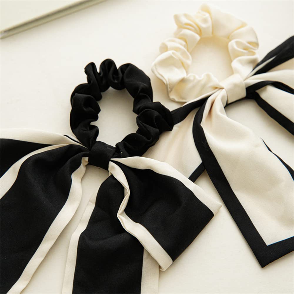 Amazon.com : 2 Pcs Black White Hair Accessories: Chiffon  display picture 2