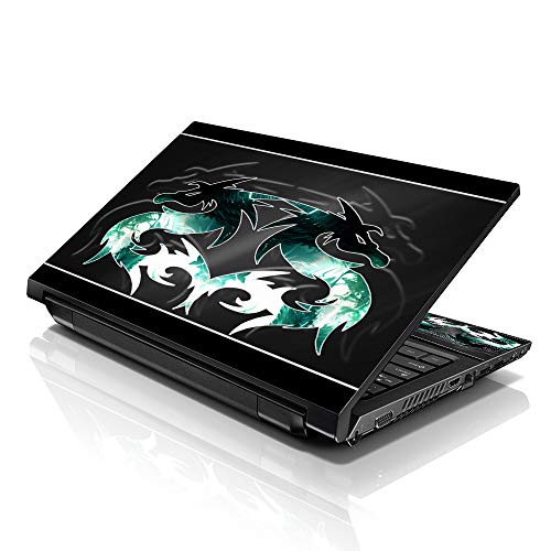 Image of LSS Laptop 15 15.6 Skin Cover with Colorful Dragons Pattern for HP Dell Lenovo Apple Asus Acer Compaq - Fits 13.3 inch 14 inch 15.6 inch 16 inch (2 Wrist Pads Free)