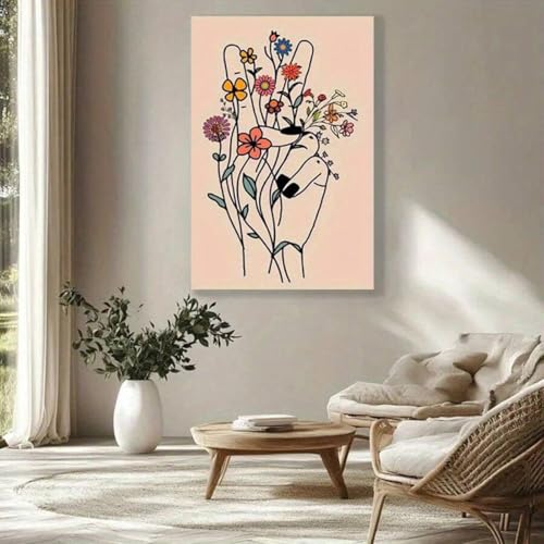 Affiche fleurs bohème pour créer une atmosphère apaisante et poétique