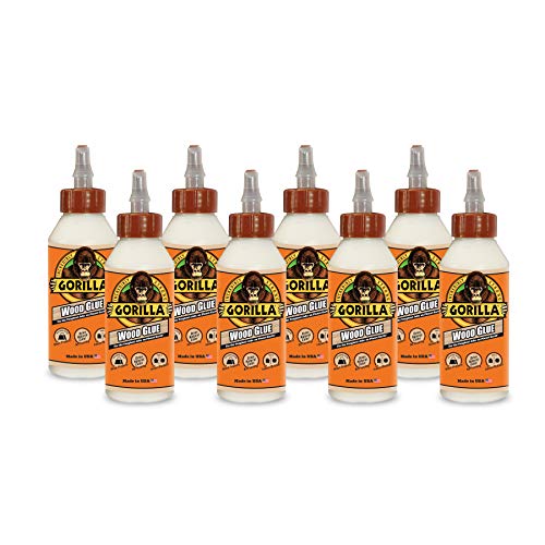 Image of Gorilla Wood Glue; 8 Ounce Bottle; Natural Wood Color; (Pack of 8)