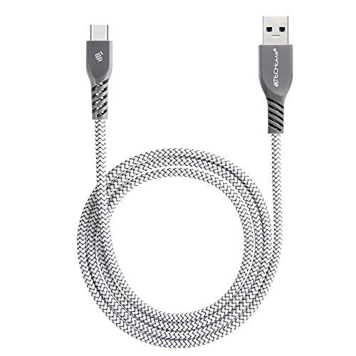 Techgear   Cable cargador USB C (1 m) para dispositivos USB tipo C Samsung Tab A8 10.5, Tab A7 Lite 2021, Tab A7 10.4, Tab S7 FE/Plus, Tab S8, Tab S6 Lite, Tablet Lenovo Tab P11 Plus, M10/Plus [plata]