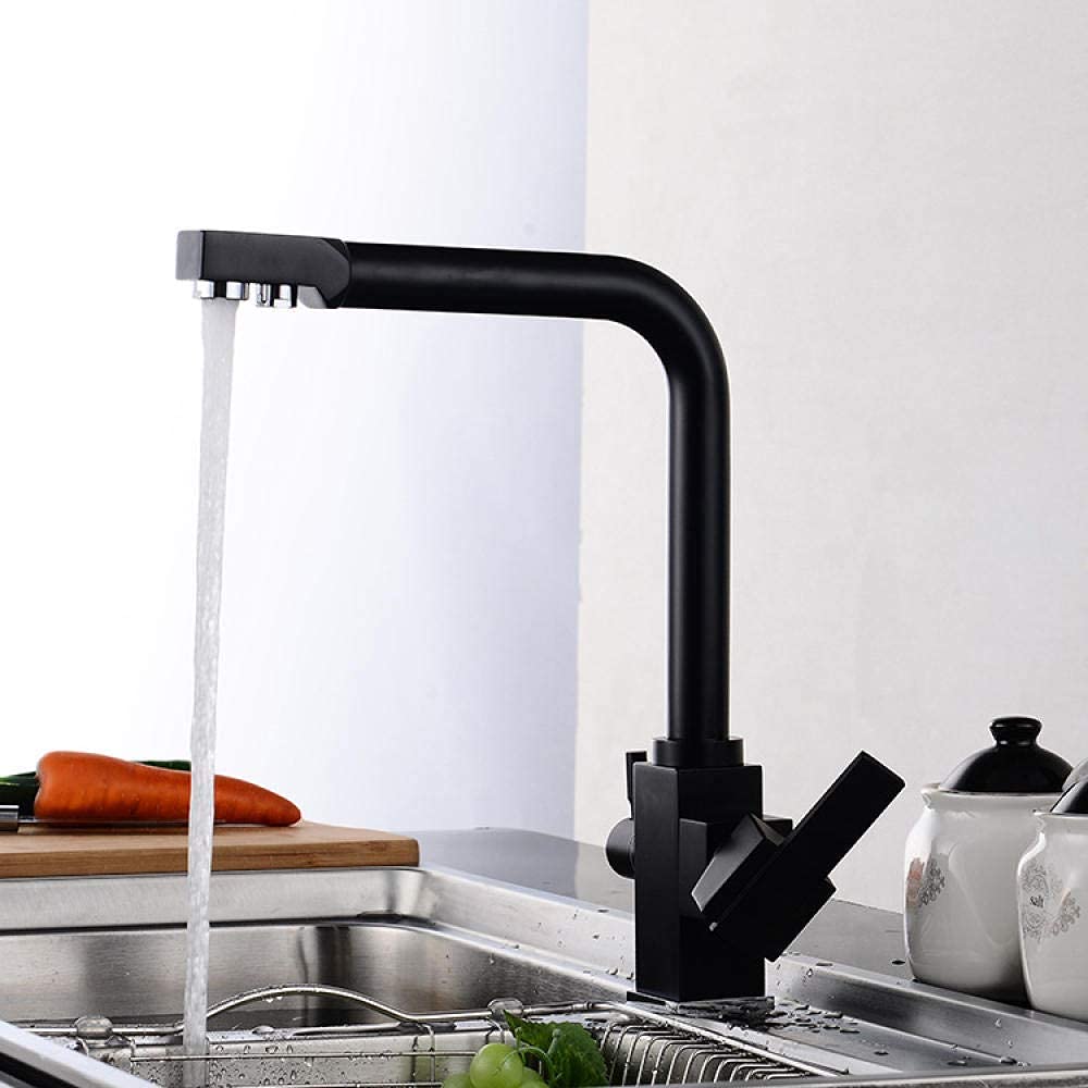 Grifo mezclador para fregadero, grifo de lavabo cuadrado clásico, grifo blanco de cerámica de latón para cocina, manijas dobles, agujeros, mezclador de montaje en cubierta/Sdg Comfortable anniversary