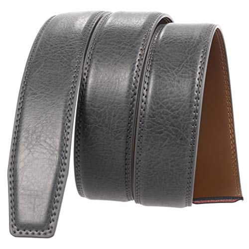 Men's Leather Ratchet Belt Strap Only 35mm 1 3/8,Leather Belt without Buckle2