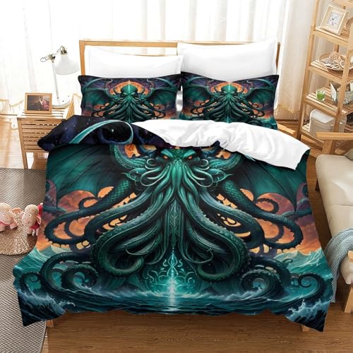 Parure de lit 3D imprimée chat en microfibre premium résistante aux lavages