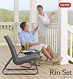 Keter 17197637 Lounge Set Rio, Rattanoptik, Kunststoff, braun, 38 x 38 x 36,5 cm - 4
