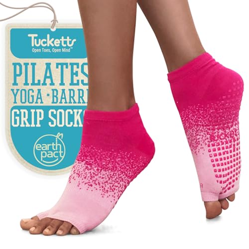 Image of Yoga Socks for Women Non Slip, Toeless Non Skid Sticky Grip Sock - Pilates, Barre, Ballet