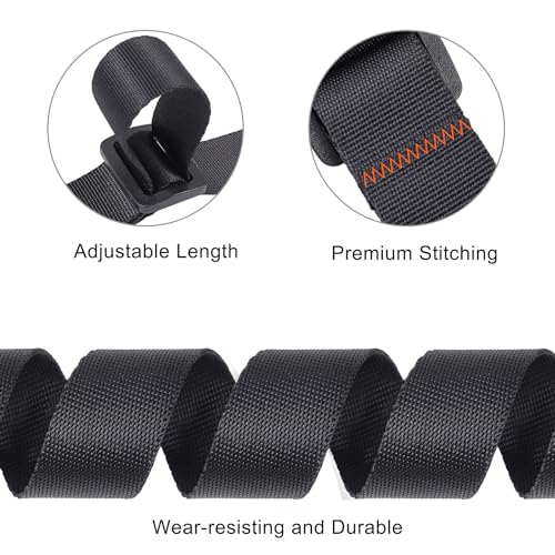 Image of Buckle Straps, Adjustable Nylon Straps, Black 4 Pack (7'x1)