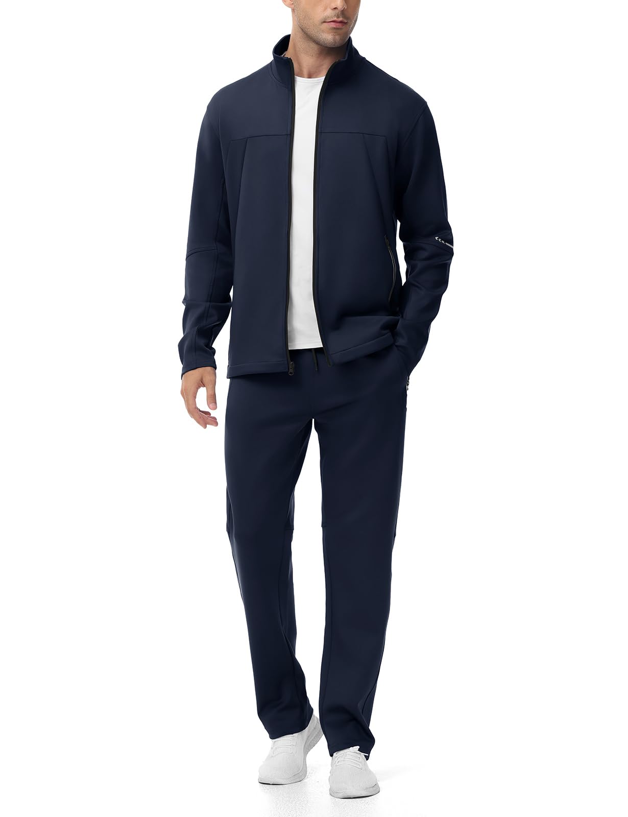 Men's Tracksuits 2 Piece Casual Athletic Jogging Warm Up Sweat Suits Workout Sports Sets-image-24
