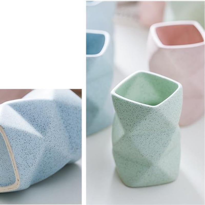 Ceramic Bathroom Decoration Accessories Irregular Soap Dispenser Toothbrush Holder Supplies(E)