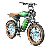 【𝟒𝟎𝟎𝟎𝐖 𝐏𝐄𝐀𝐊 𝐏𝐎𝐖𝐄𝐑𝐅𝐔𝐋 𝐃𝐔𝐀𝐋 𝐌𝐎𝐓𝐎𝐑】Adult electric bicycle front and rear dual motor design, one motor peak power 2000W, torque 70Nm, 2000W front motor +2000W rear motor =4000W can provide super power, strong climbing ability. E-bikes for adults can reac...