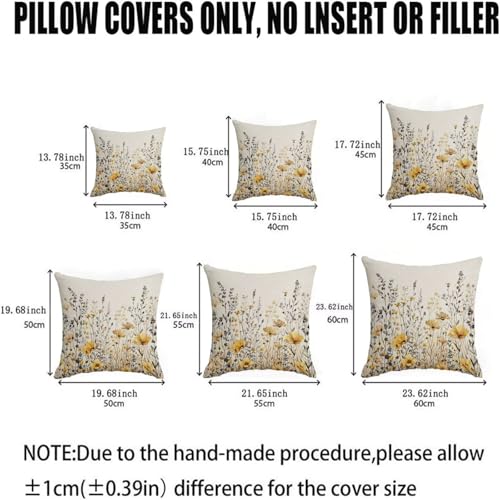 Housse coussin 75x75cm velours premium jaune avec fermeture éclair