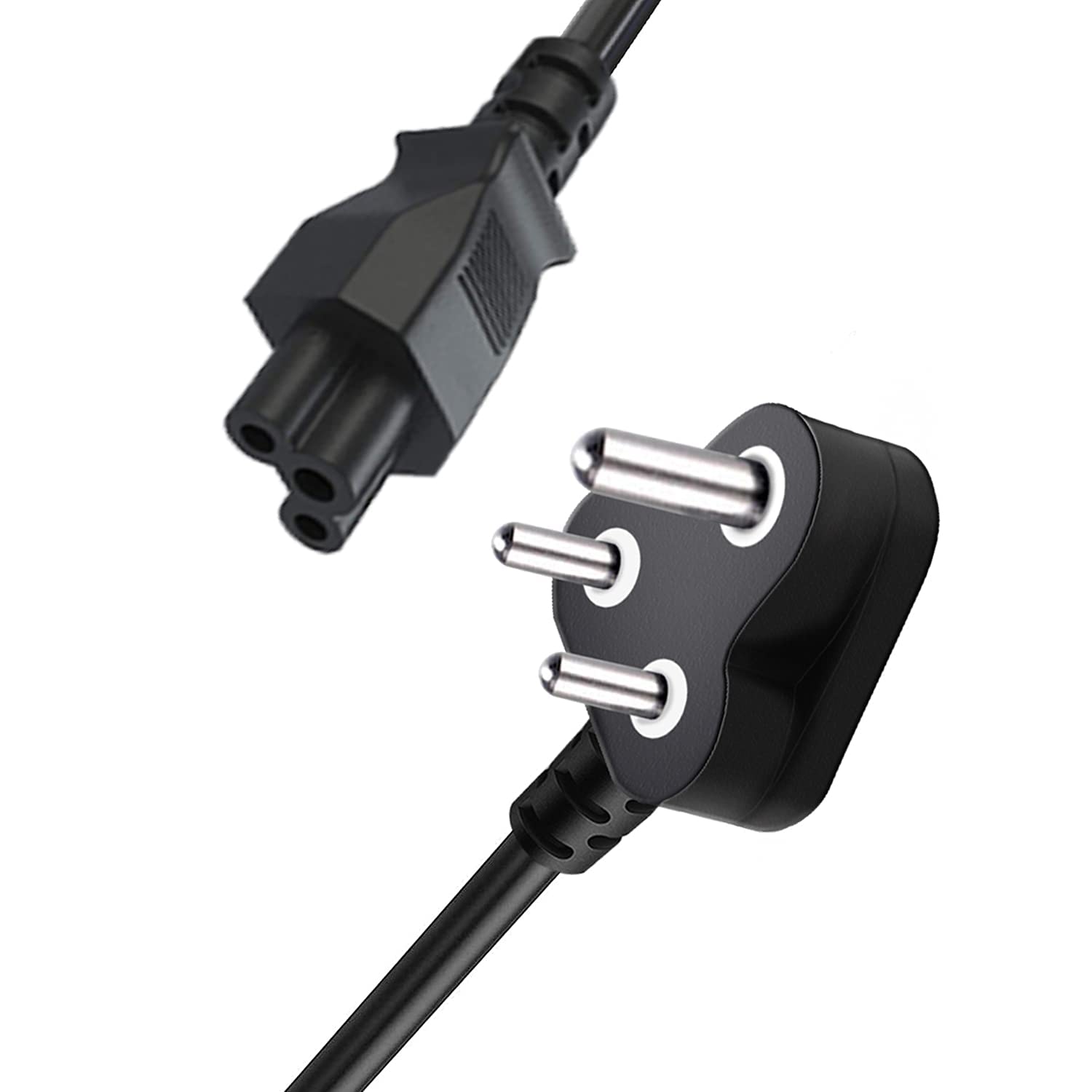 FEDUS .75 Sq mm Copper Wire 9.8 Feet 3 Pin Laptop Adapter Power Cable Laptop Charger Power Cord AC Notebook Computer Replacement Charger Cord Wire Universal Mickey Mouse Connector-1 Year Warranty