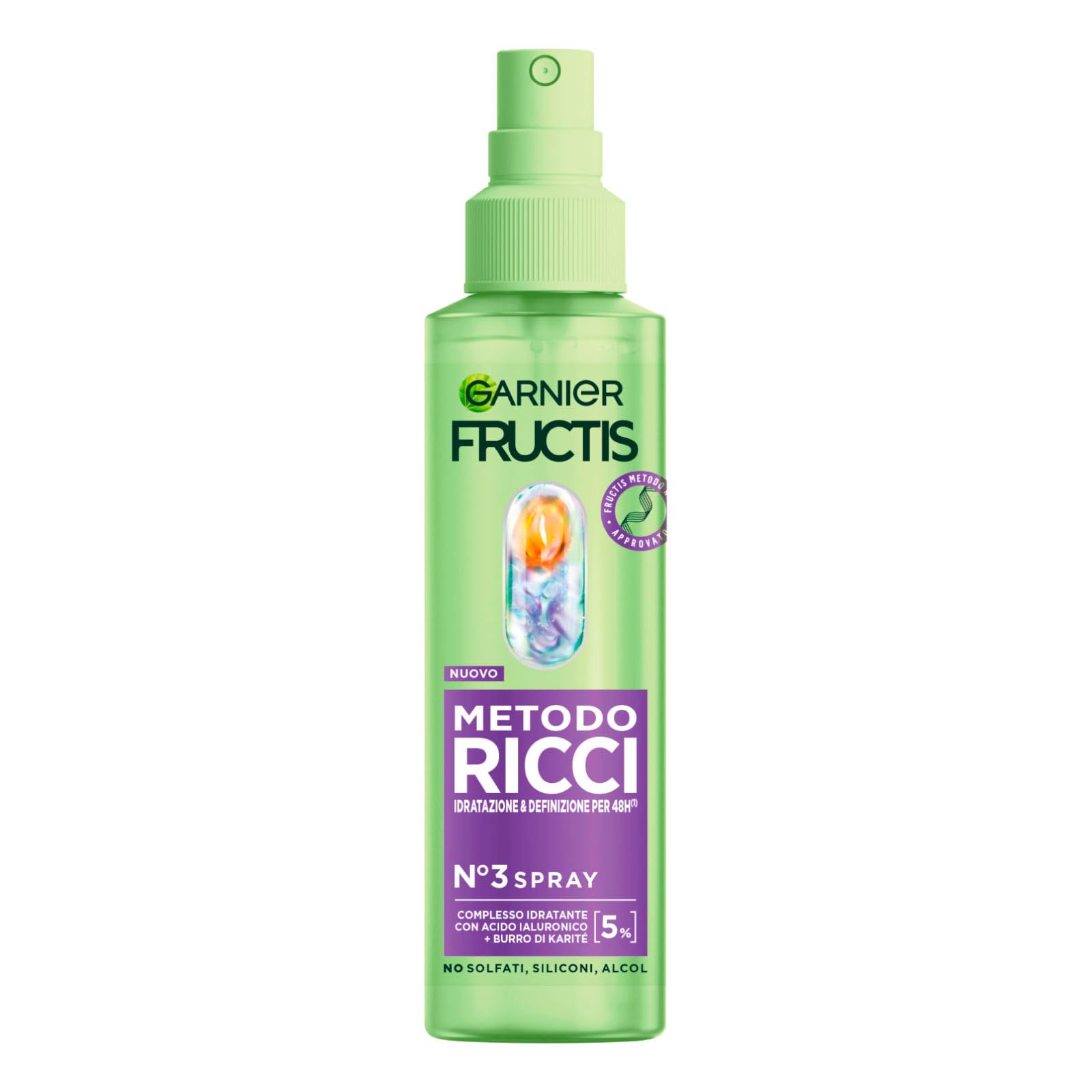 Kit Routine Completa Garnier Fructis Metodo Ricci: Shampoo, Maschera, Pre-Shampoo, Spray Idratante