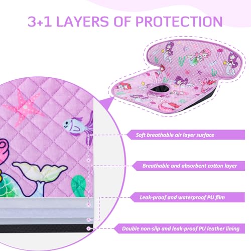 Image of INFANZIA Dry Seat,Car Seat Protector Waterproof Carseat Liner Potty Training Toddlers, Baby and Infants, Piddle Pad for Carseats Strollers (Purple, 1 Pack)