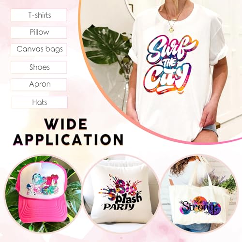 HTVSTD Watercolor Splatter HTV Vinyl -12 Sheets 12x10inches Colorful Splatter Heat Transfer Vinyl Splash HTV Iron on Vinyl for Fabrics Patterned HTV Compatible with Cricut/Silhoutte Cameo, STD-H-0064