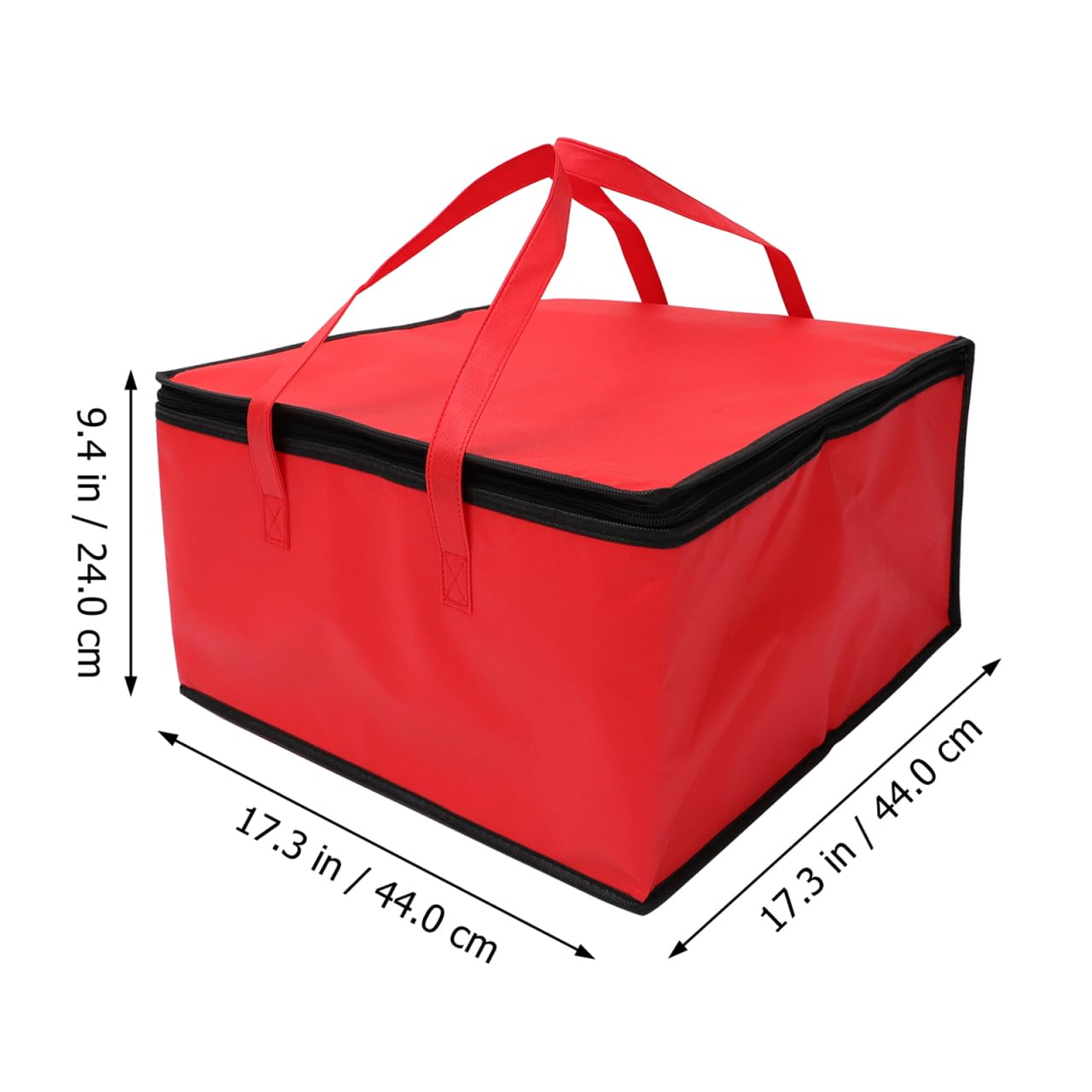 Operitacx Isolierte Kühltasche, Faltbar Lebensmittel Tasche, 44 * 44 * 24cm Pizza Pizza Wärmer, Picknick Kühl Transport für Hot Food Getränk Träger