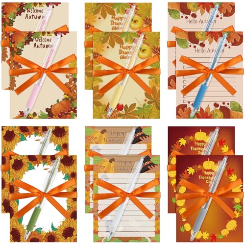 Qilery 24 foglietti adesivi autunnali con penna e nastro, blocchi note a tema del Ringraziamento, blocchi appunti autunnali, autoadesivi, per il Ringraziamento per studenti e forniture scolastiche Qilery 24 foglietti adesivi autunnali con penna e nastro, blocchi note a tema del Ringraziamento, blocchi appunti autunnali, autoadesivi, per il Ringraziamento per studenti e forniture scolastiche