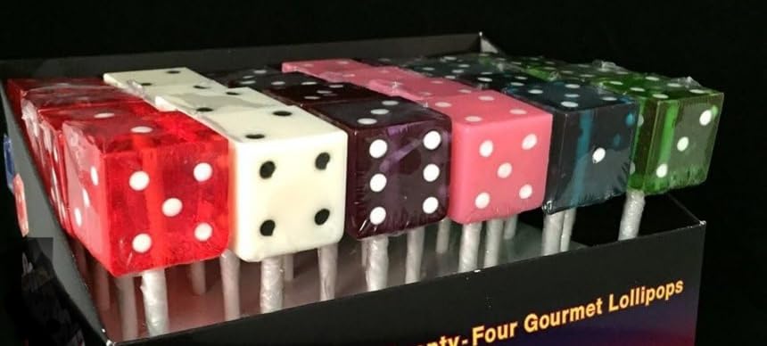 Dice Lollipops [24CT Box] - Assorted