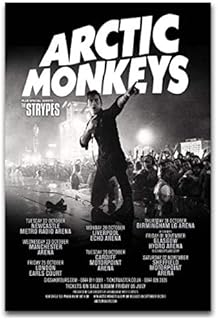 JCYMC Canvas Print Picture Arctic Monkeys Am Tour Alex Turner Suckblack And White Wall Art Poster Bedroom Living Room Home Decor Gift Gift Lq175Tx 40X60Cm Frameless