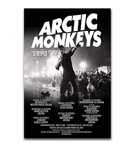 RUIYANMQ Toile Impression Image Arctic Monkeys Am Tour Alex Turner Noir Aspirant Et Blanc Art Mural Affiche Chambre Salon Décoration Cadeau Lq175Tx 40X60Cm...