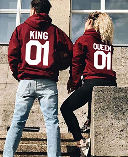 Daisy for U Hoody voor koppels, met King/Queen-opdruk, 1 stuk - Image 5