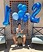 Dark Blue 12 Number Balloons 12th Birthday Decorations for Boys Girls, 21 Number Balloons 40 Inch Ballon for Marriage Proposal, Engagement, Anniversaries, Celebration Party