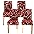 Ogrmar 4PCS Stretch Removable Washable Dining Room Chair Protector Slipcovers Christmas Decoration/Home Decor Dining Room Seat Cover