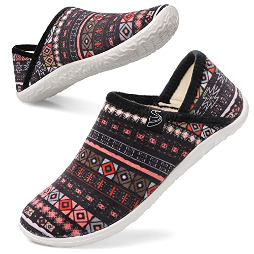Image of Spesoul Fuzzy House Slippers for Women Men Indoor Closed Back Lightweight Cozy Faux Furry Lining Barefoot House Shoes Slipper Socks for Bedroom Home Office Yoga Outdoor Walking Shoes
