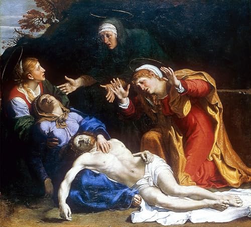 Affiches et gravures impression sur toile Les Trois Maries Carracci salon