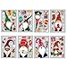 Sysow 8 hojas/juego de pegatinas con pinza para ventana de Navidad, enanos de Navidad, clips de cristal, decoración para ventanas de hadas