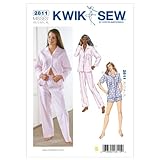 Kwik Sew K2811 Pajamas Sewing Pattern, Size XS-S-M-L-XL